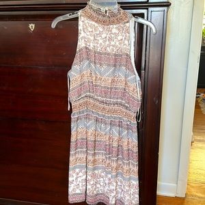 High neck sleeveless dress
